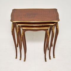Antique French Inlaid Parquetry Nest of Tables