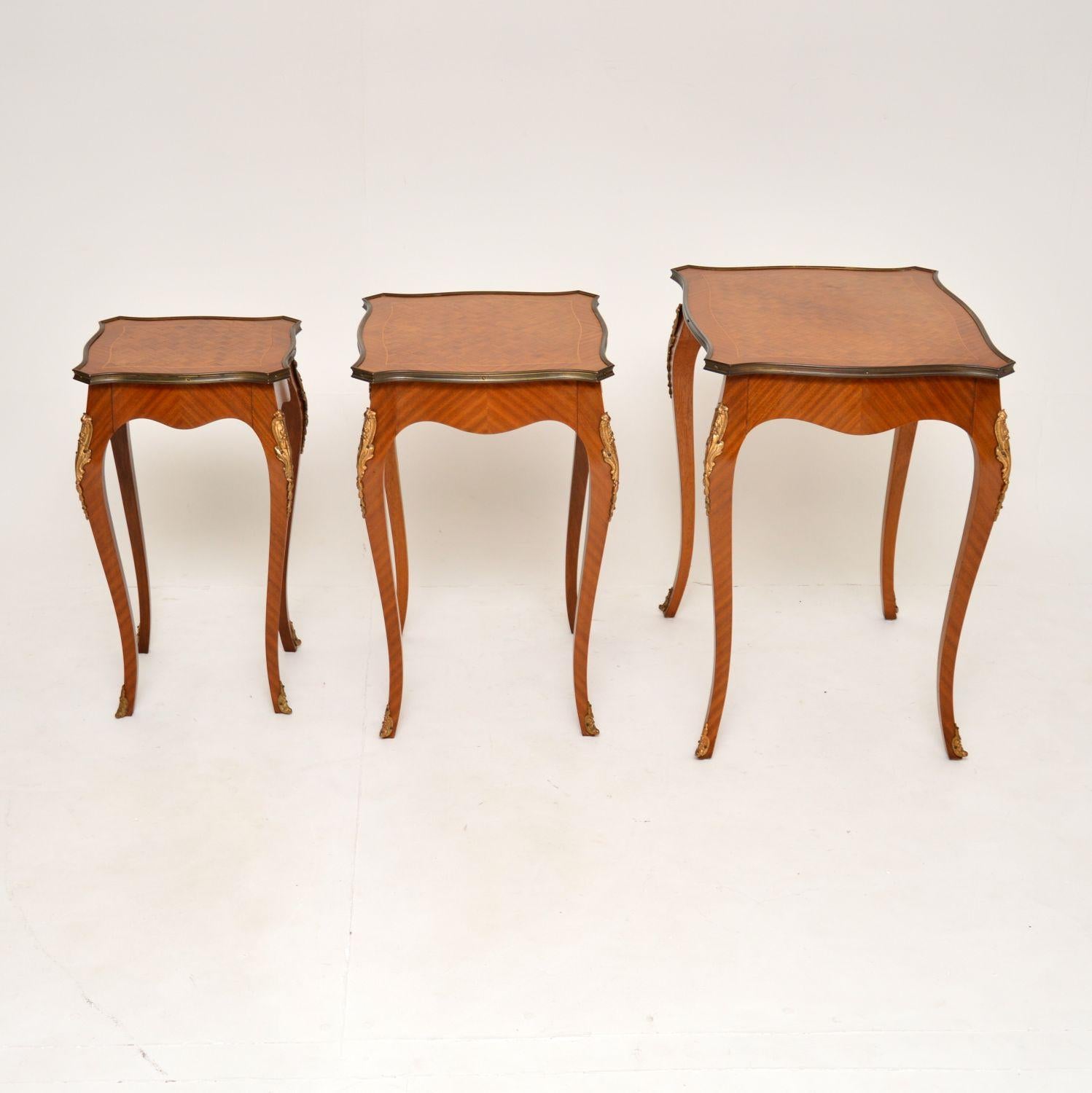 20th Century Antique French Inlaid Nest of Tables For Sale