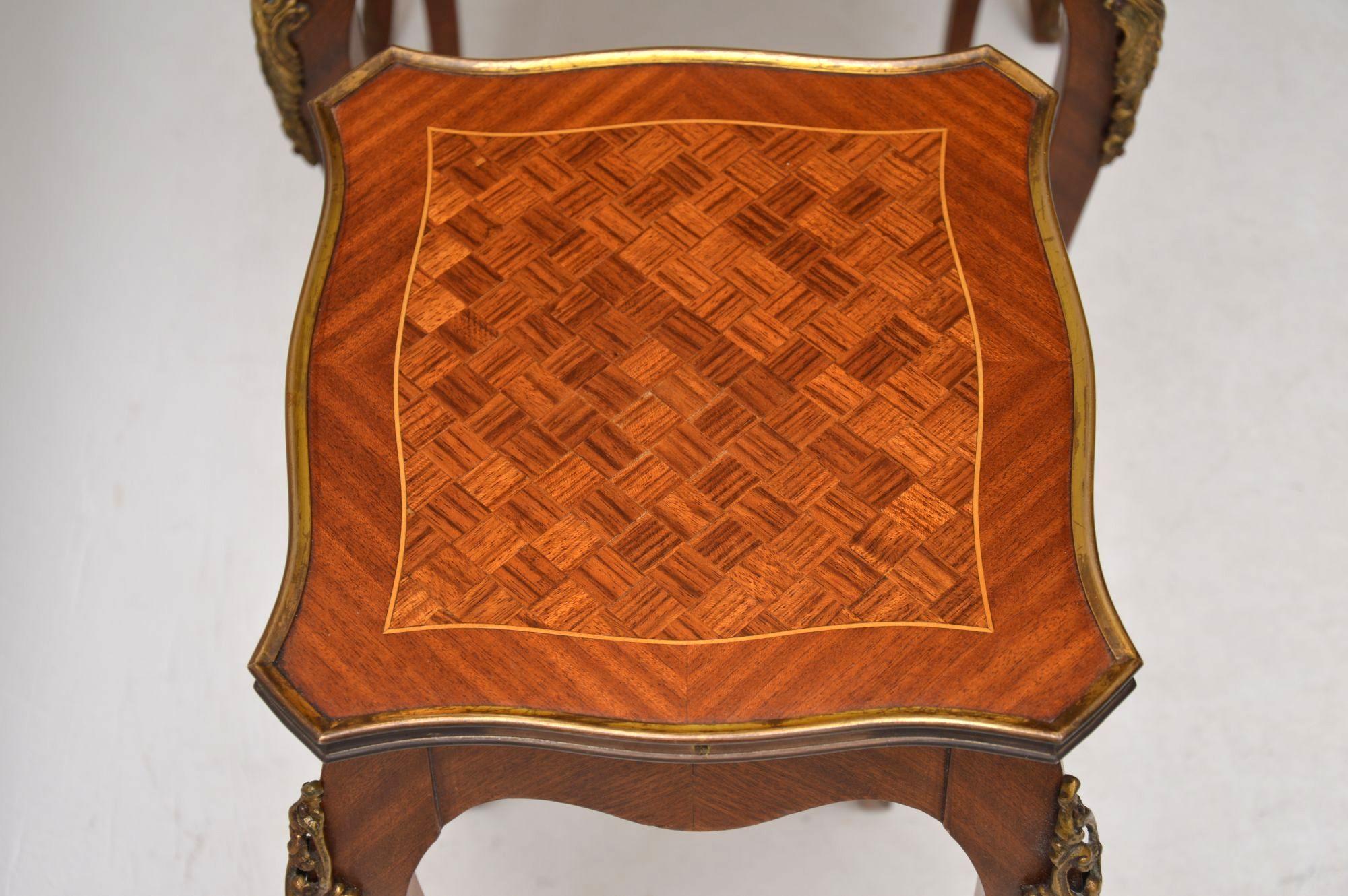 Antique French Inlaid Parquetry Nest of Tables 3