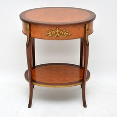 Antique French Inlaid Parquetry Side Table