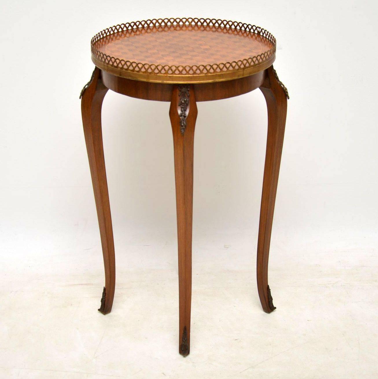 Edwardian Antique French Inlaid Parquetry Side Table
