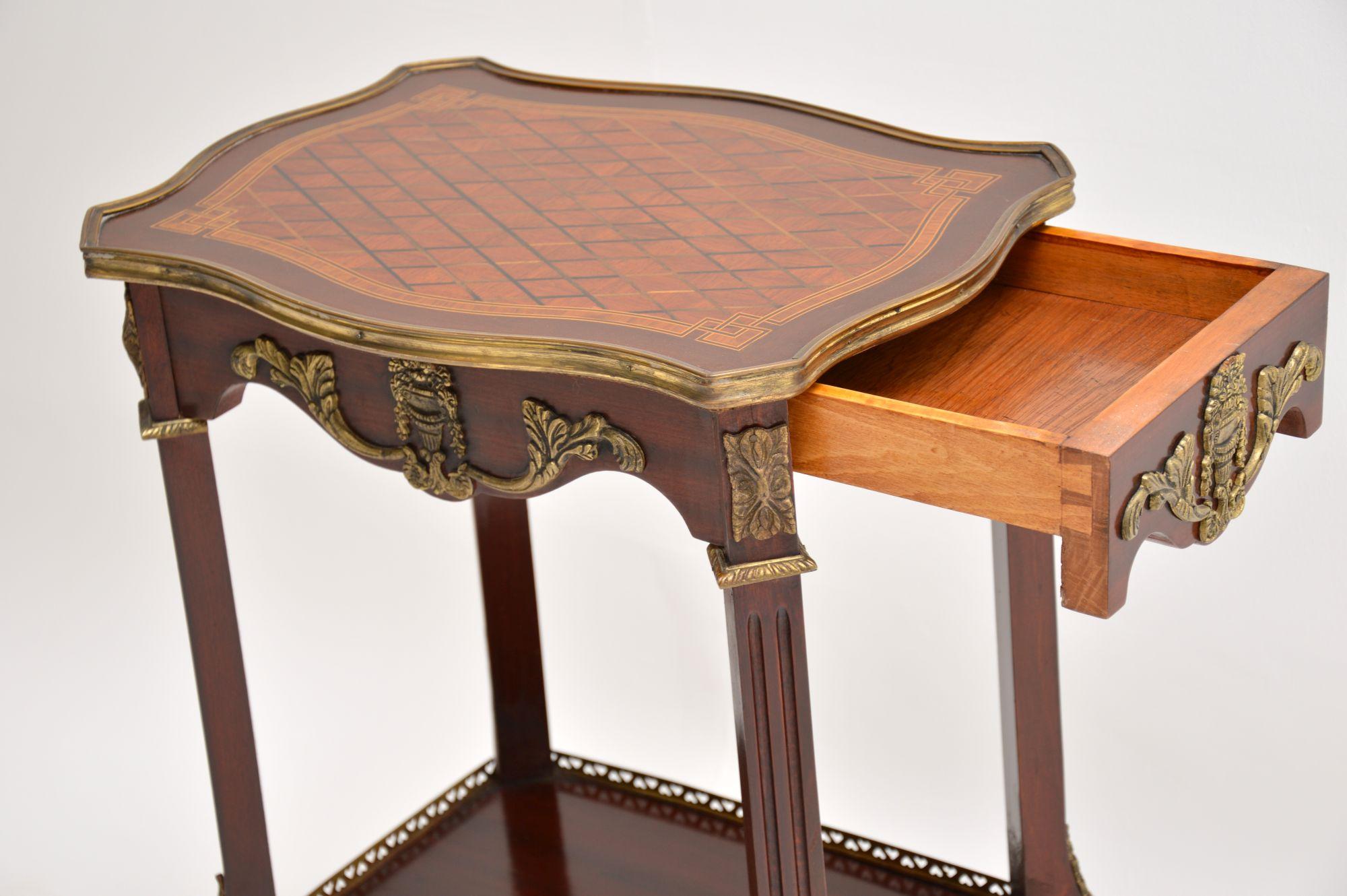 Antique French Inlaid Parquetry Side Table In Good Condition In London, GB