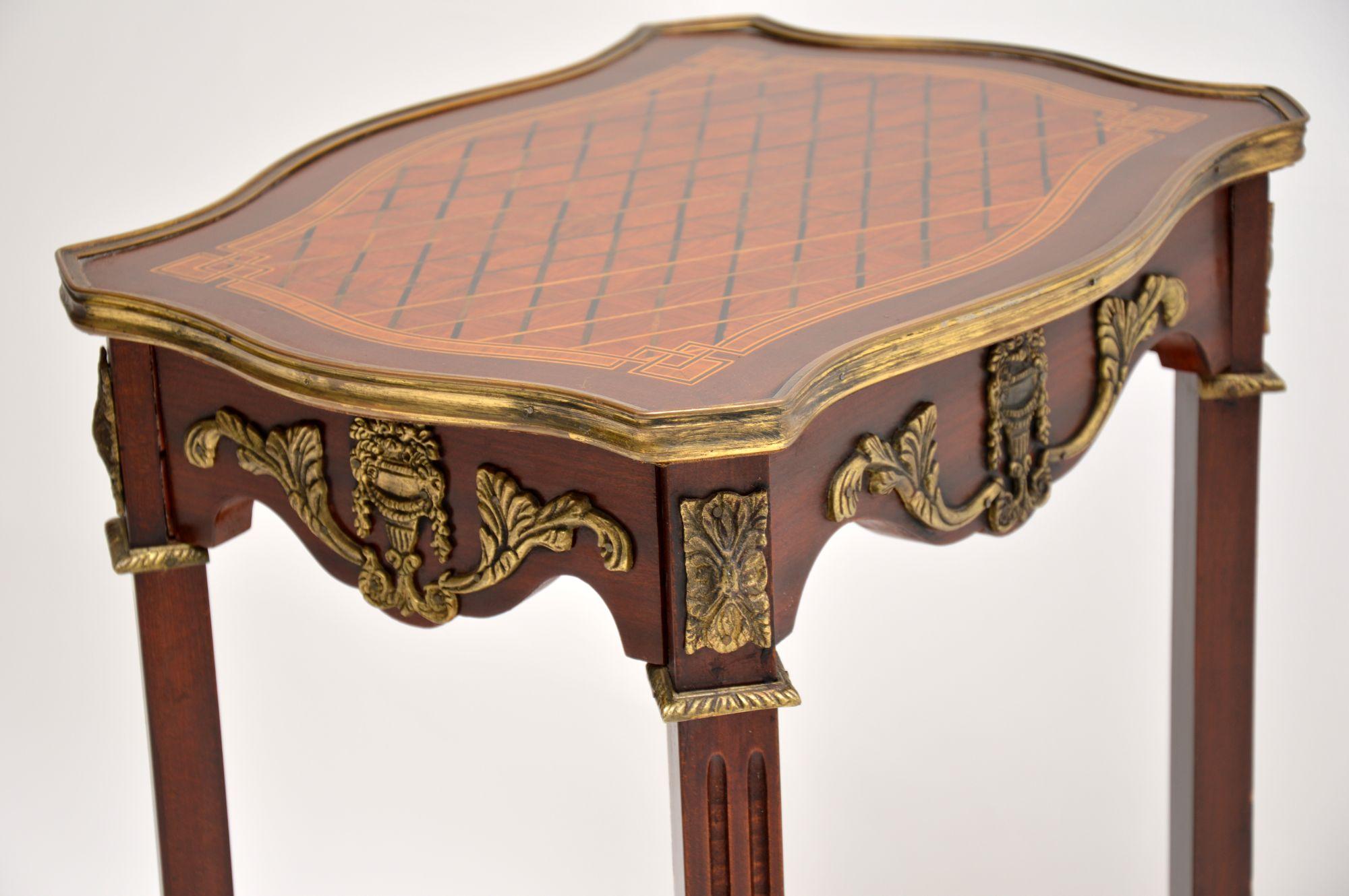 Mid-20th Century Antique French Inlaid Parquetry Side Table