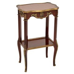 Antique French Inlaid Parquetry Side Table