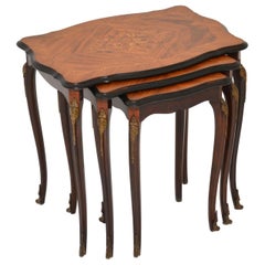 Antique French Inlaid Rosewood Nest of Table