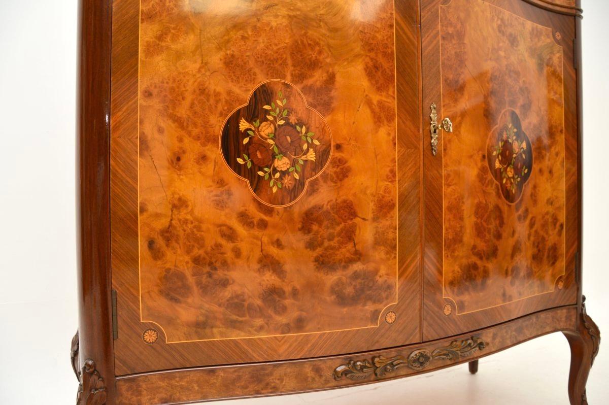 Antique French Inlaid Walnut Cabinet For Sale 4