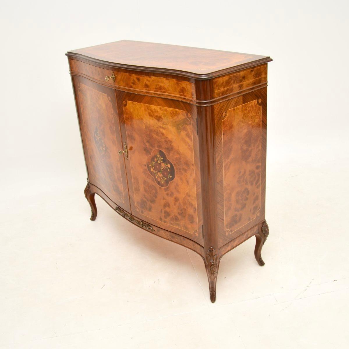 Antique French Inlaid Walnut Cabinet In Good Condition For Sale In London, GB