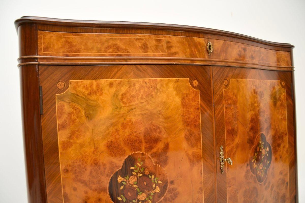 Antique French Inlaid Walnut Cabinet For Sale 2