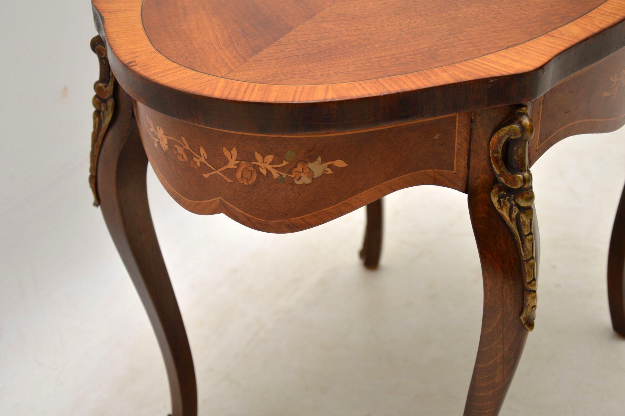 antique inlaid wood coffee table