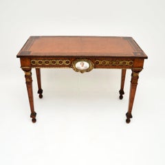 Antique French Inlaid Walnut Ormolu Mounted Desk / Writing Table