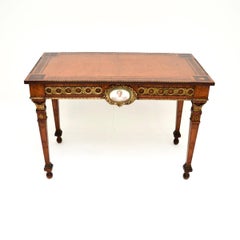 Antique French Inlaid Walnut Ormolu Mounted Desk / Writing Table