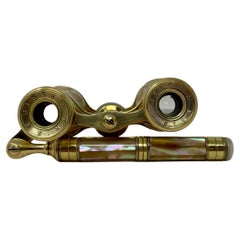 Antique French "Iris Paris" Mother-of-Pearl Opera Glasses, Circa 1890.