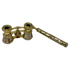 Antique French "Iris Paris" Mother-of-Pearl Opera Glasses, Circa 1890.