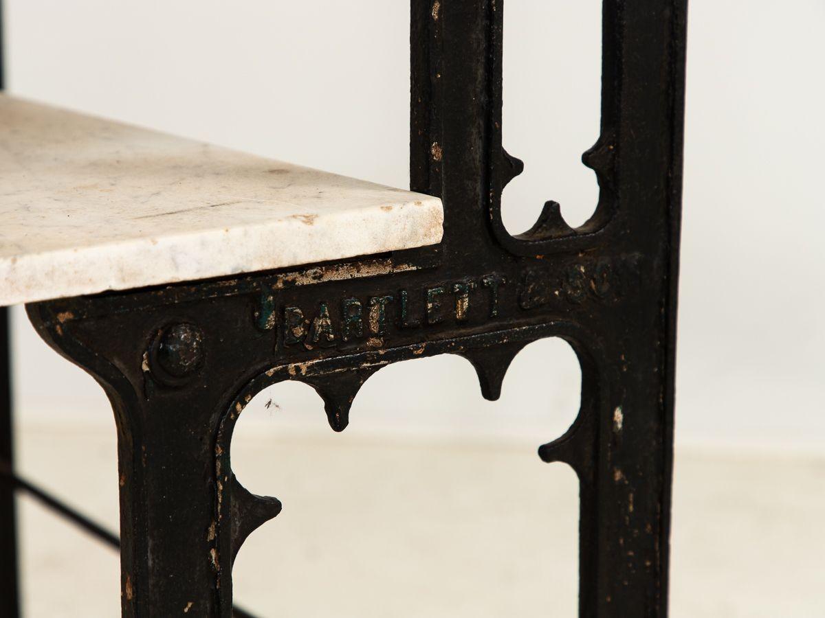 Antique French Iron and Marble Plant Stand, Early 20th Century For Sale 9