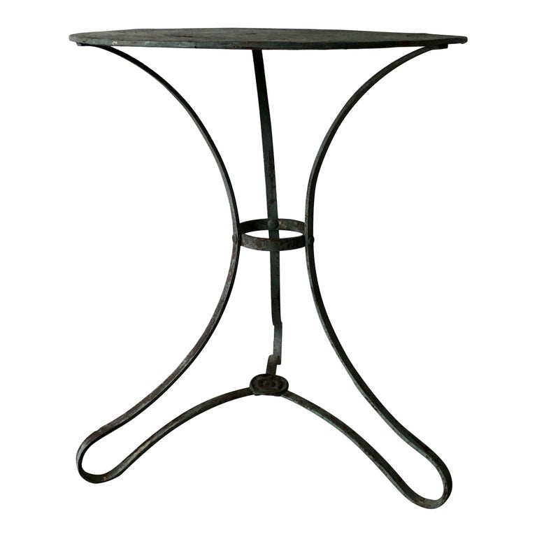 Antique French Iron Bistro Table For Sale at 1stDibs