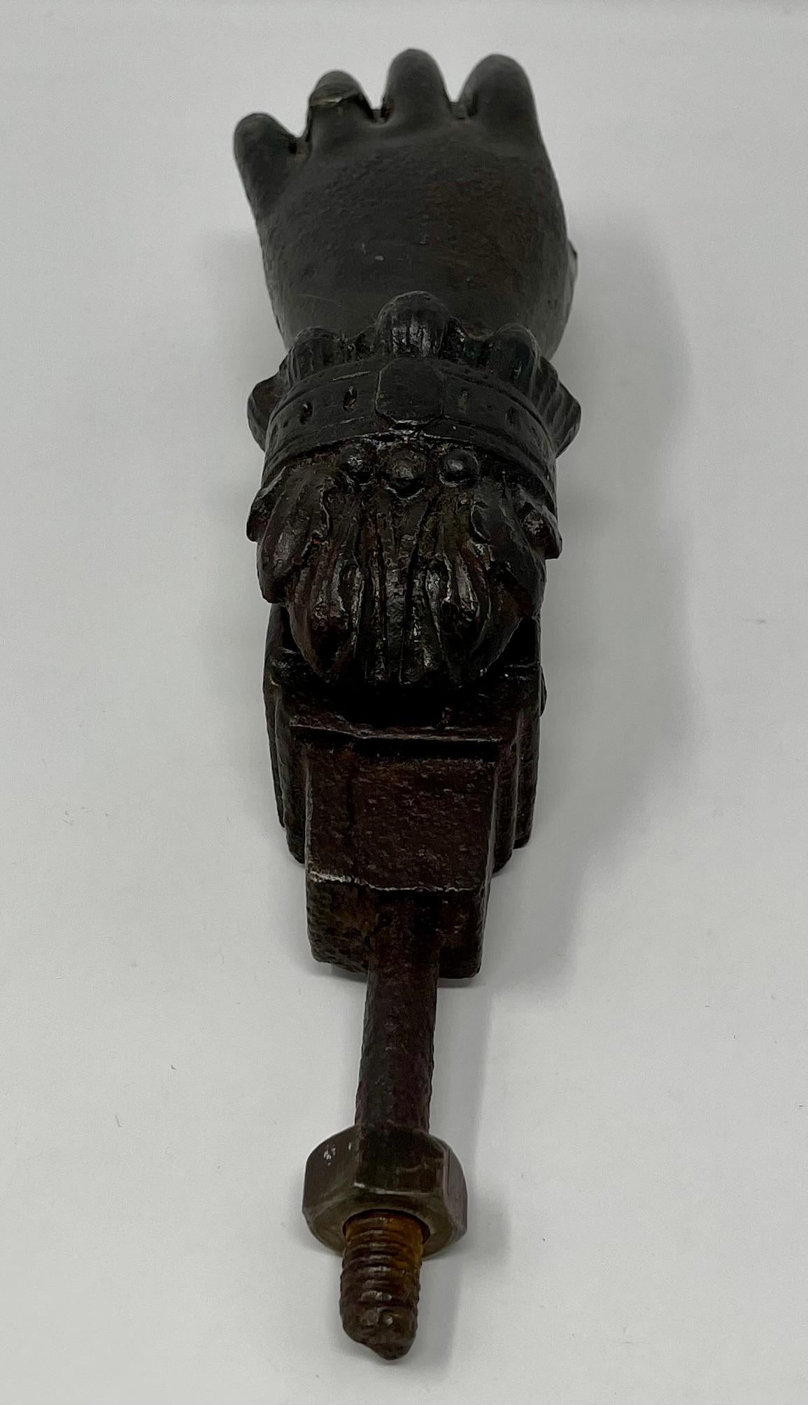 19th Century Antique French Iron Door Knocker from Chateau, Circa 1820-1850. For Sale