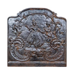 Antique French Iron Fireback