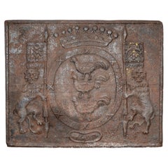 Antique French Iron Fireback