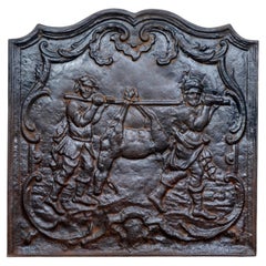 Antique French Iron Fireback