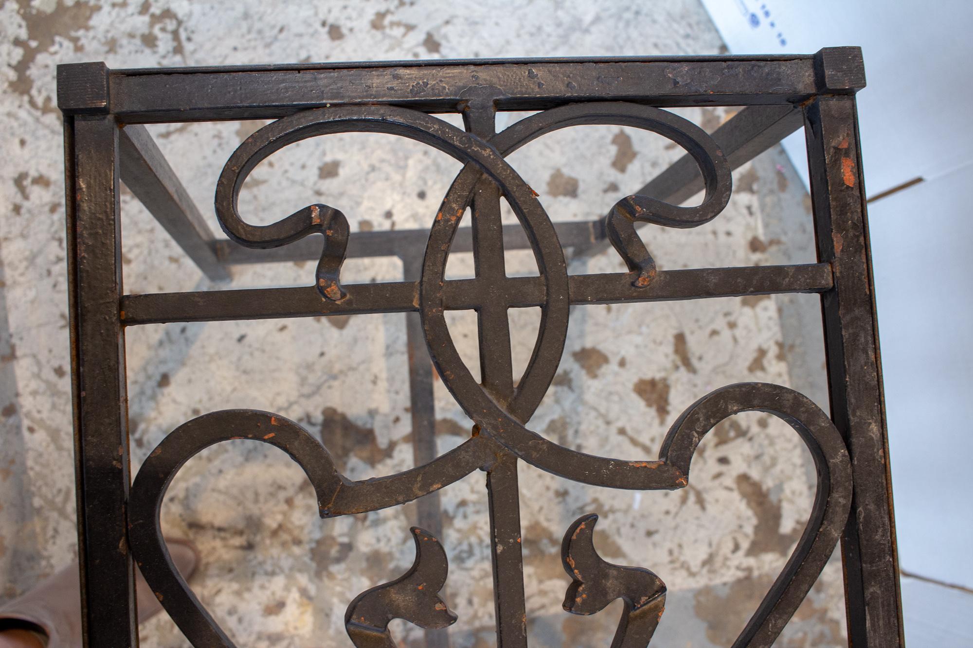 19th Century Antique French Iron Fragment Console Table