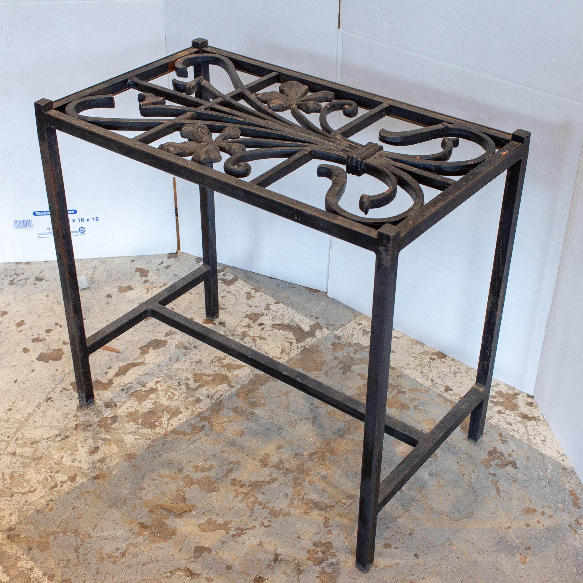 19th Century Antique French Iron Fragment Console Table