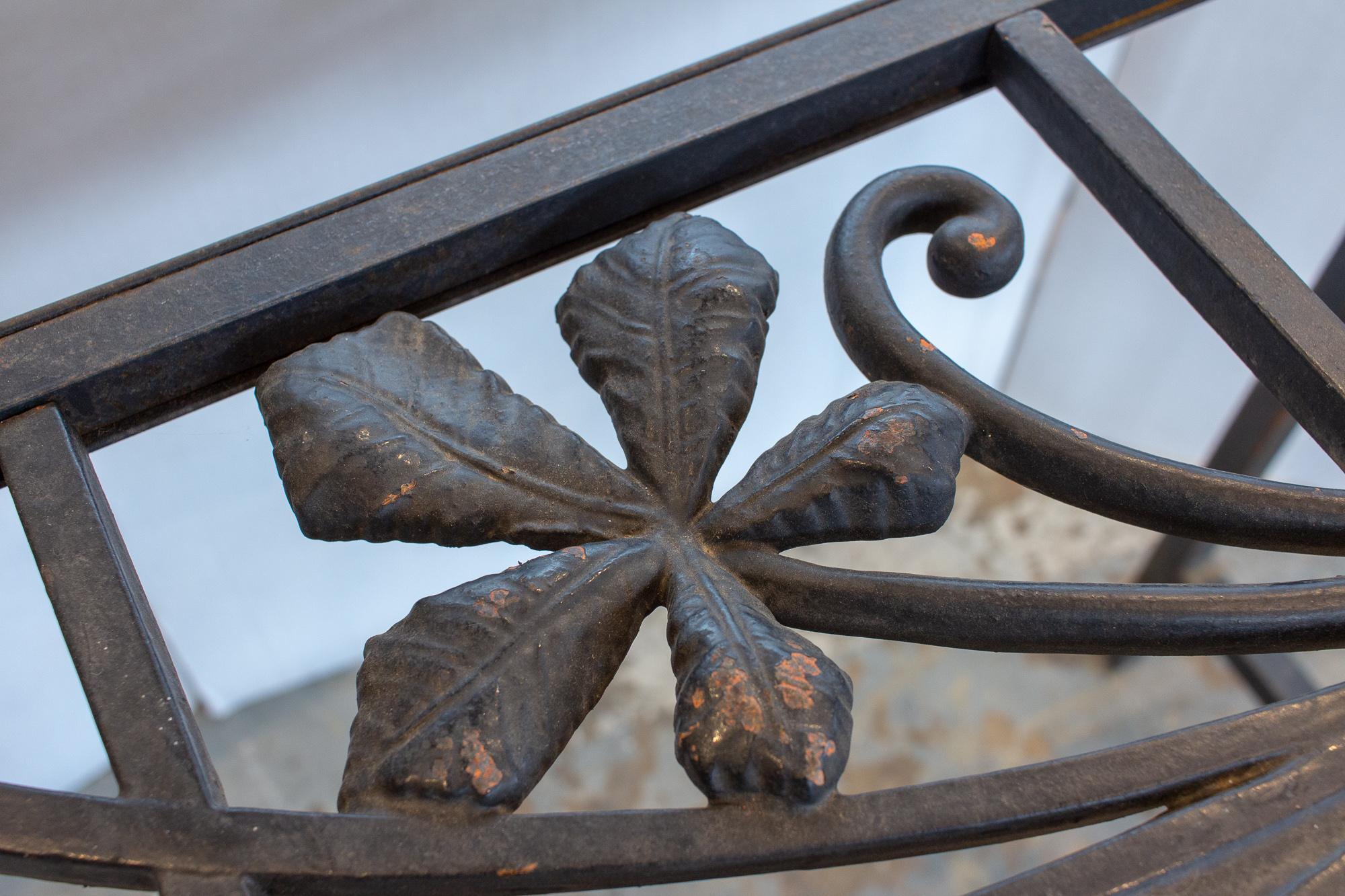 Antique French Iron Fragment Console Table 1