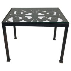 Antique French Iron Gate Side Table