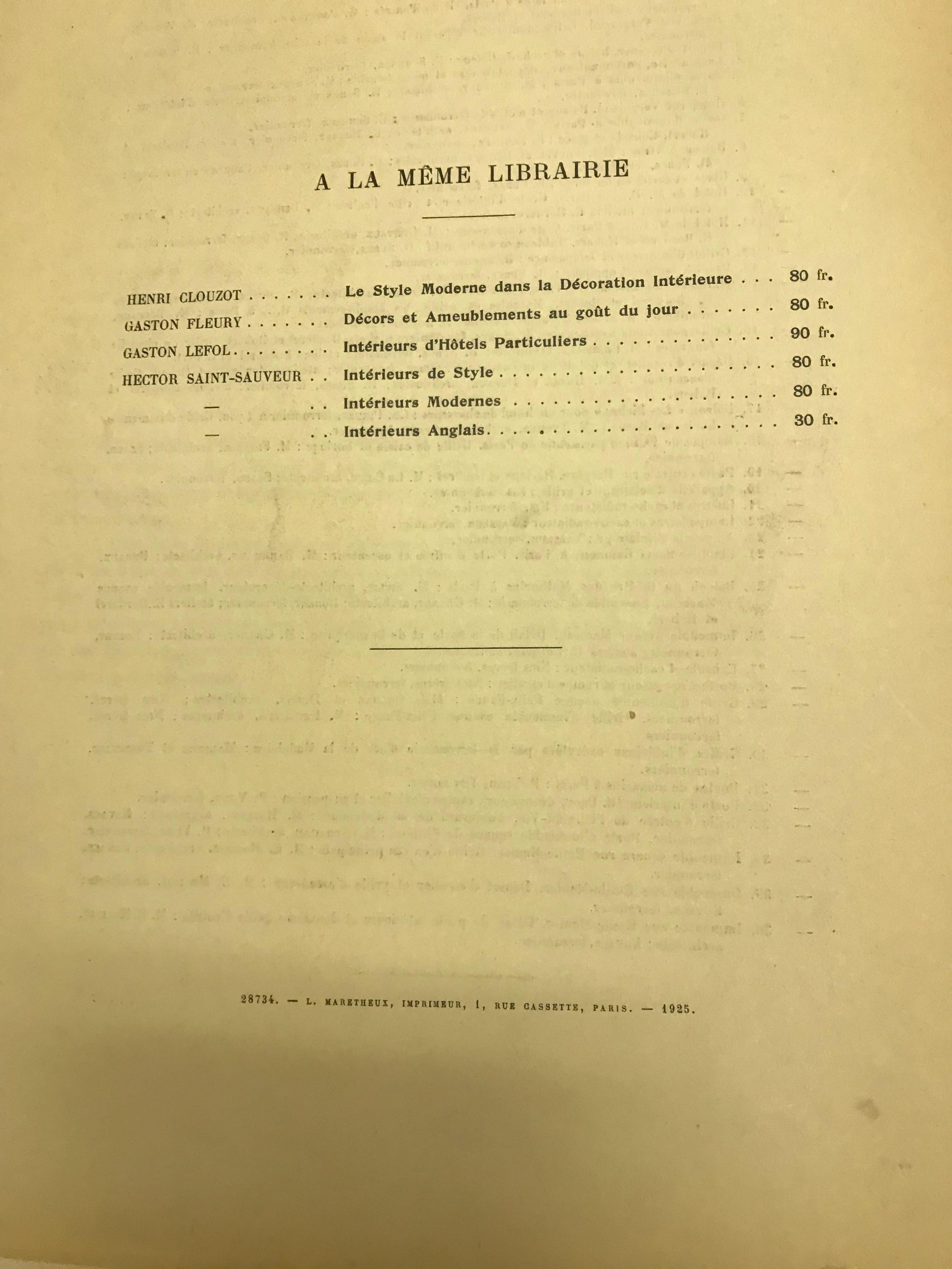 Linen Antique French Iron Manufacturers, Modern Decorations 1925 by Gaston Fleury For Sale
