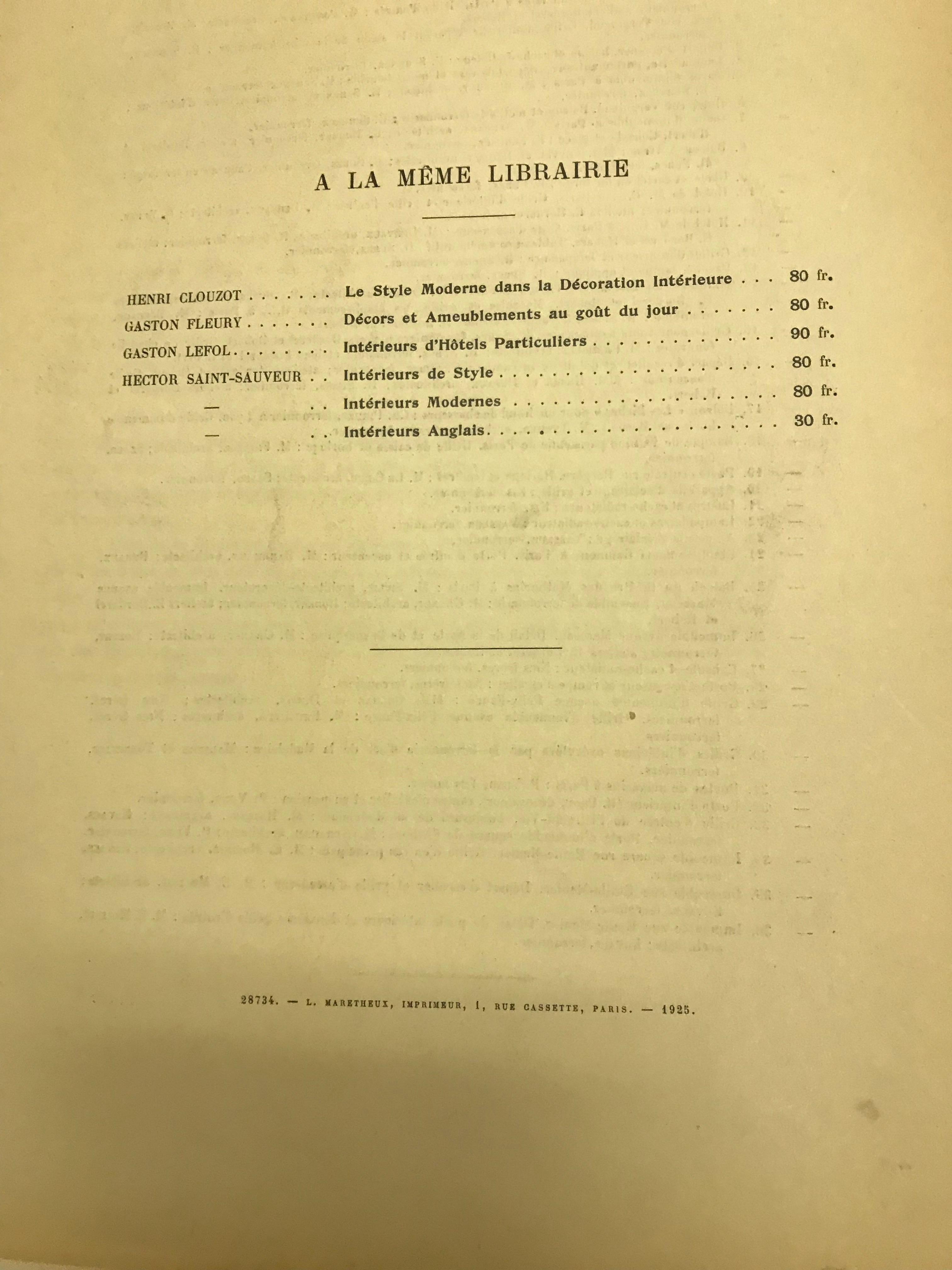 Antique French Iron Manufacturers, Modern Decorations 1925 by Gaston Fleury For Sale 1