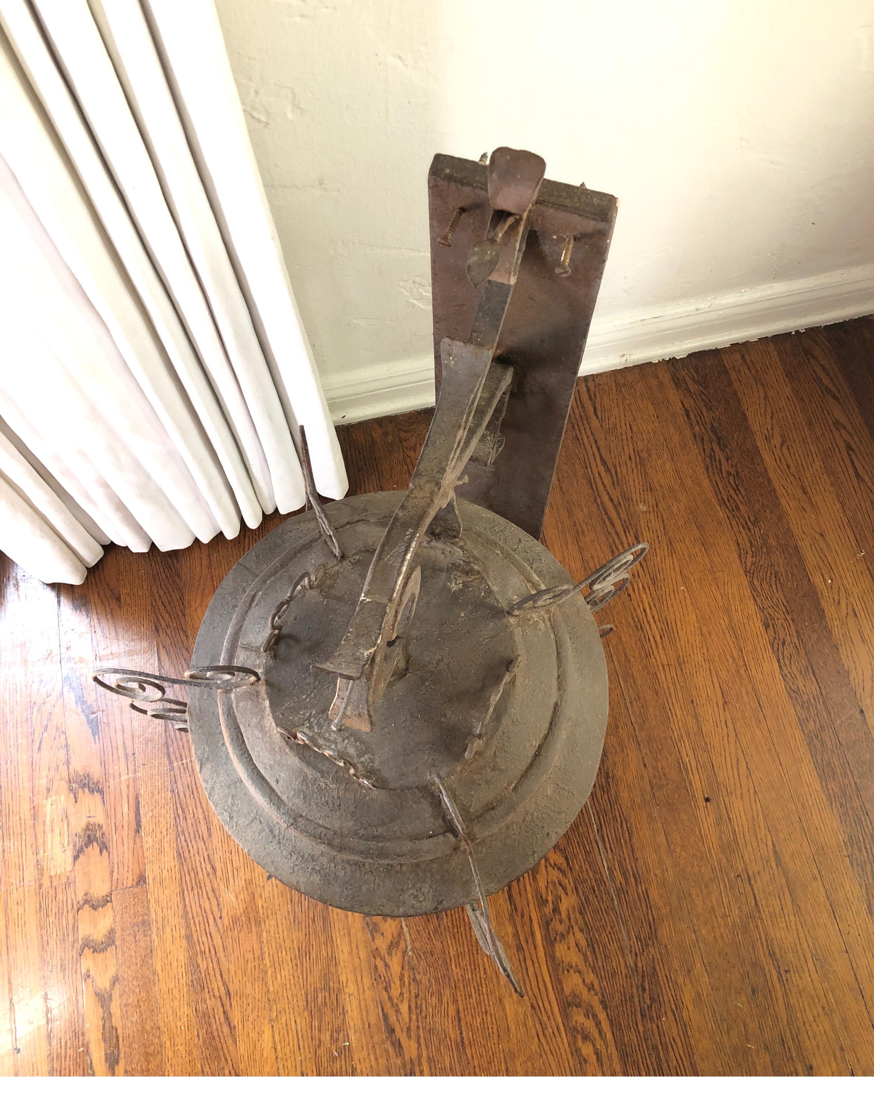 Antique French Iron Wall Lantern For Sale 8