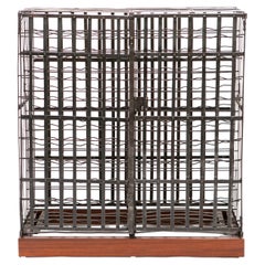 Used French Iron Wine Cellar Rack Cage