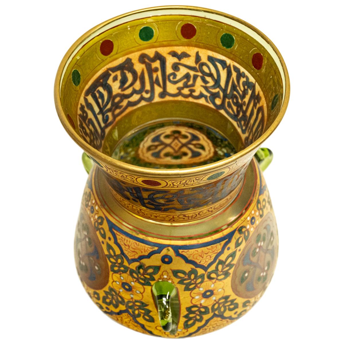 Antique French Islamic Glass Enamel Gilt Mamluk Revival Mosque Lamp Brocard 1880 10