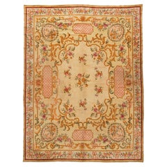 Antique French Ivory Savonnerie Carpet  10'4 x 12'8