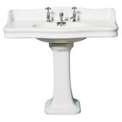 Antique French Jacob Delafon Large Pedestal Sink