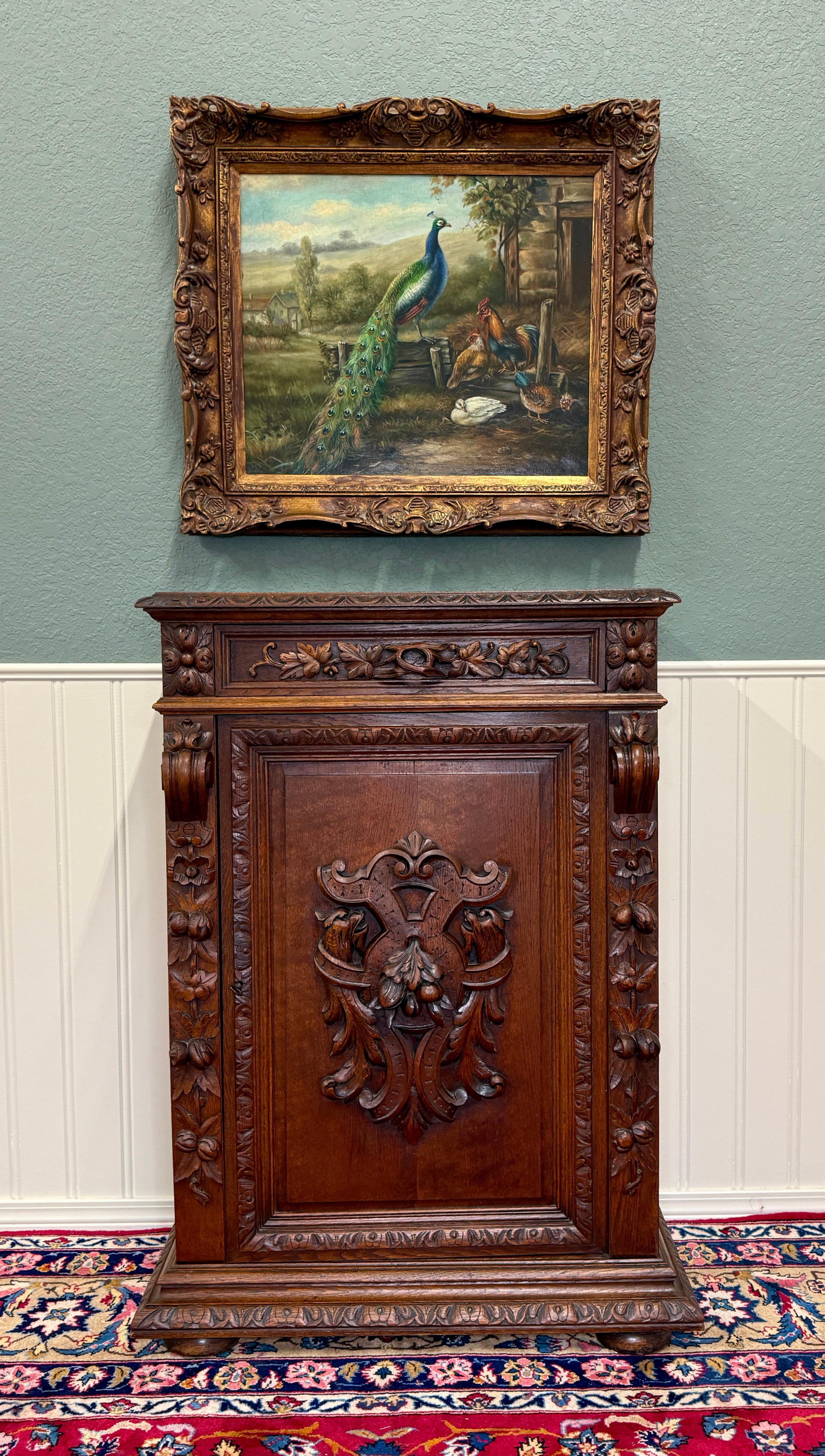     Beautifully Carved Antique French Oak Jam Cabinet with Drawer~~c. 1890s 


    ~~Perfect accent piece that can accommodate any number of storage needs in today's modern home~~

    Tall and SLIM PROFILE  fits in smaller spaces~~full-length upper