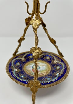 Antique French Jeweled Enamel "Vide Poche" circa 1855-75