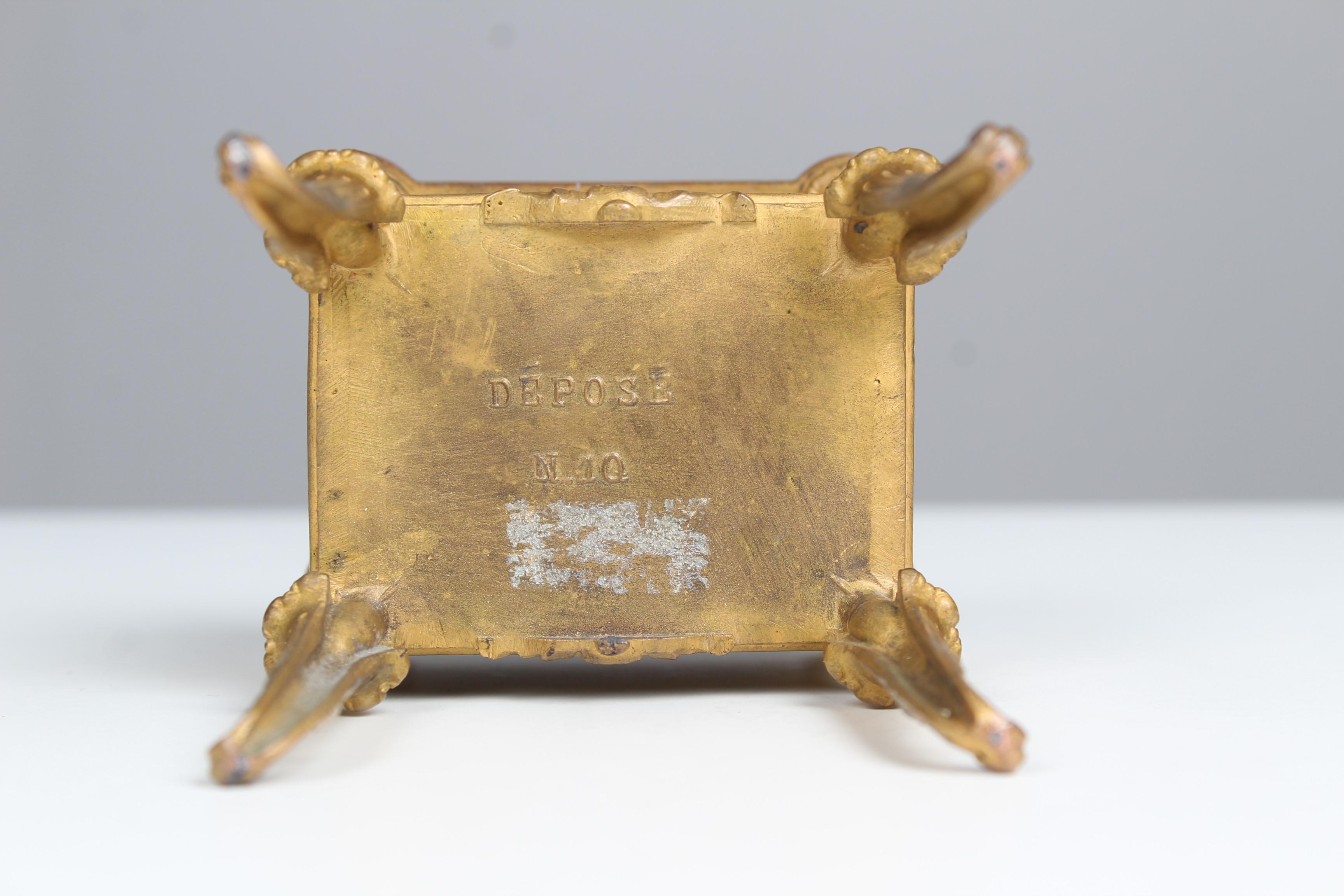 Antique French Jewelry Box, Around 1900, Bronze Dorée 5