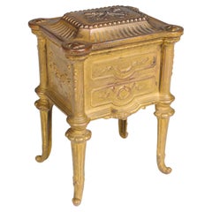 Antike französische Schmuckschatulle, um 1900, Bronze Dorée