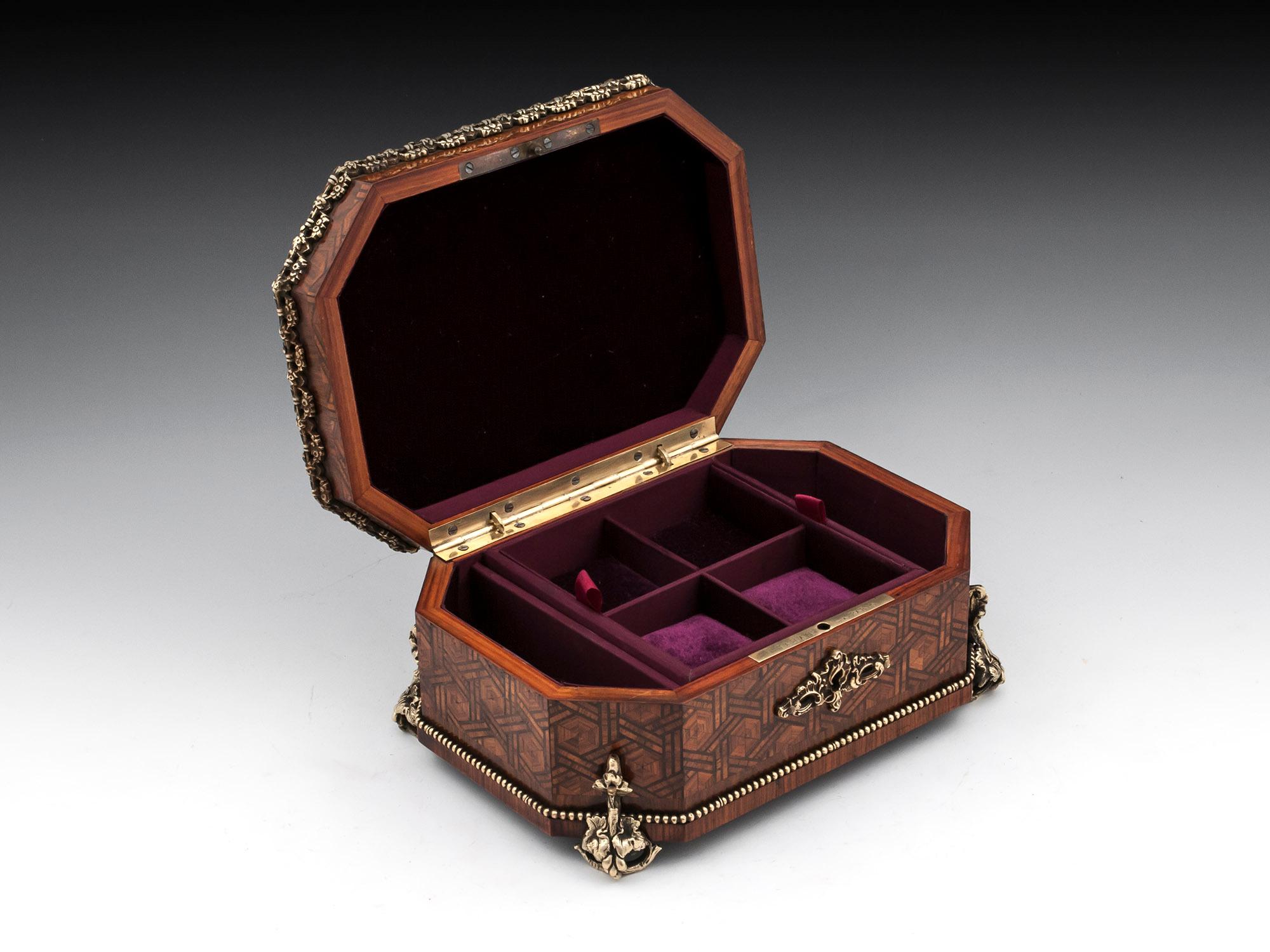 Antique French Jewelry Box by Alphonse Tahan, 19th Century 5
