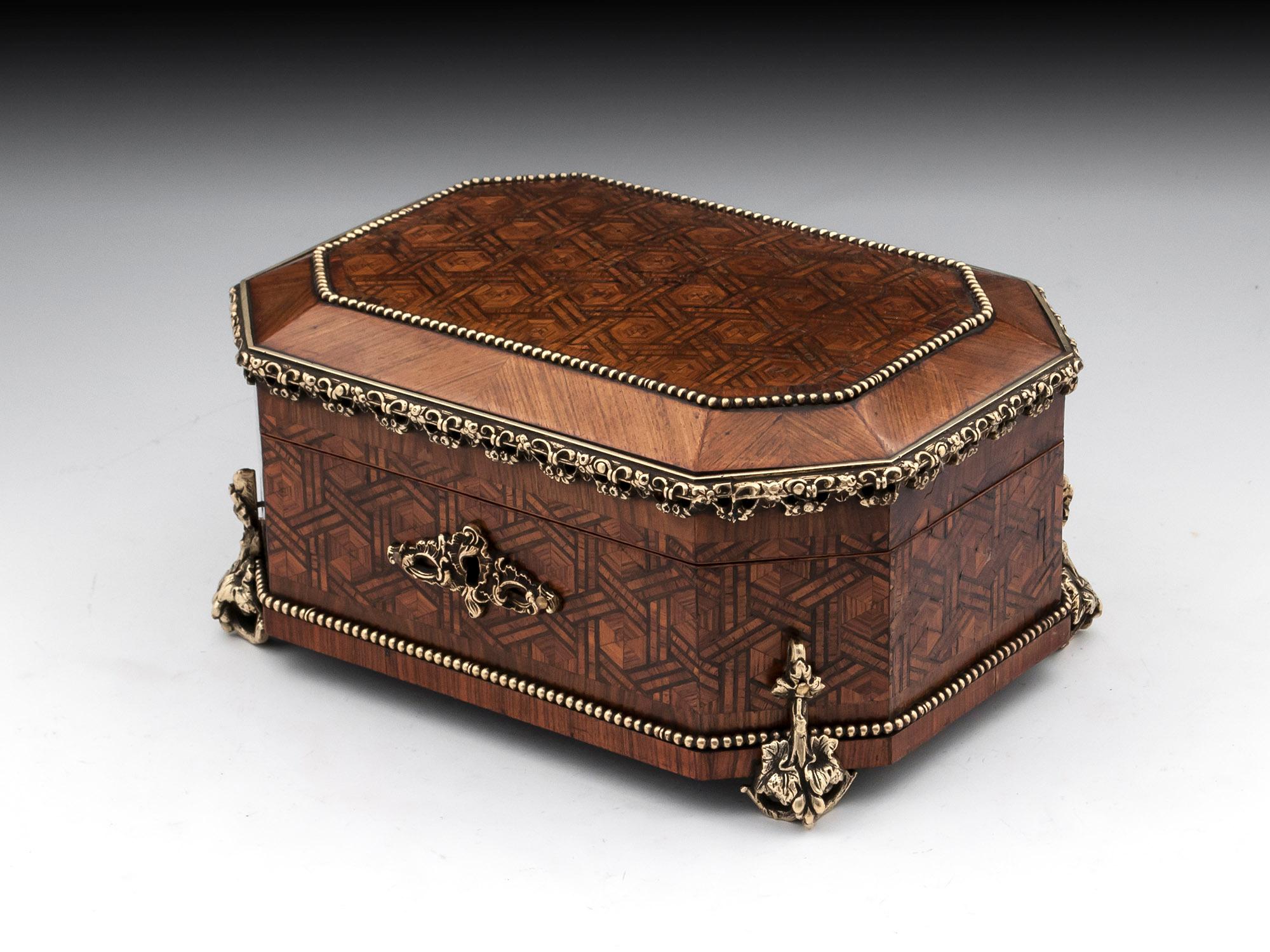 Antique French Jewelry Box by Alphonse Tahan, 19th Century In Good Condition In Northampton, United Kingdom