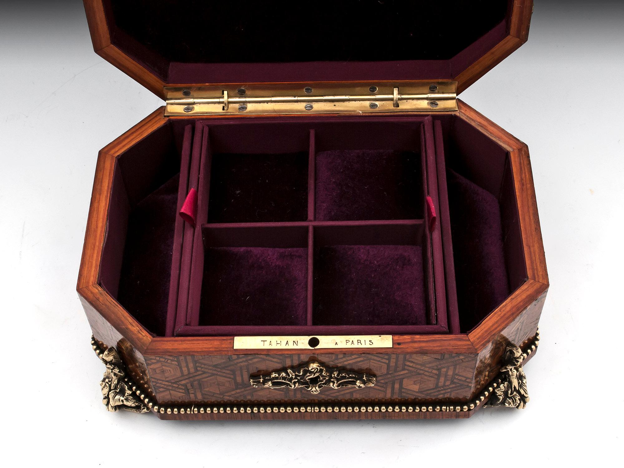 Antique French Jewelry Box by Alphonse Tahan, 19th Century 4