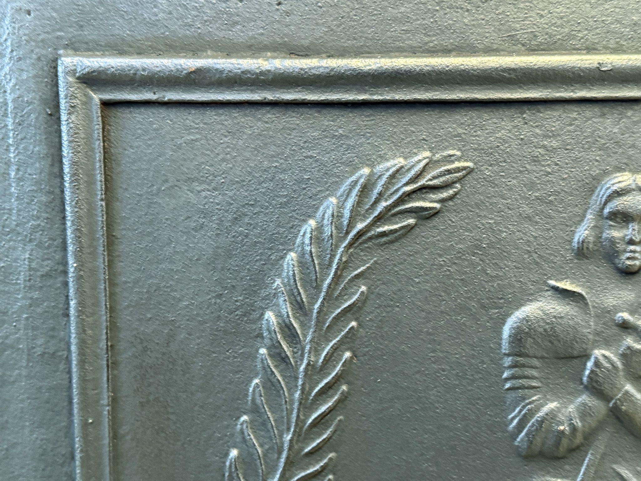 Antique French Joan of Arc Fireback, XIX secolo In condizioni buone in vendita a Soest, NL