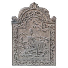 Antique French 
Juno and her Peacocks
 Fireback, 17th Century