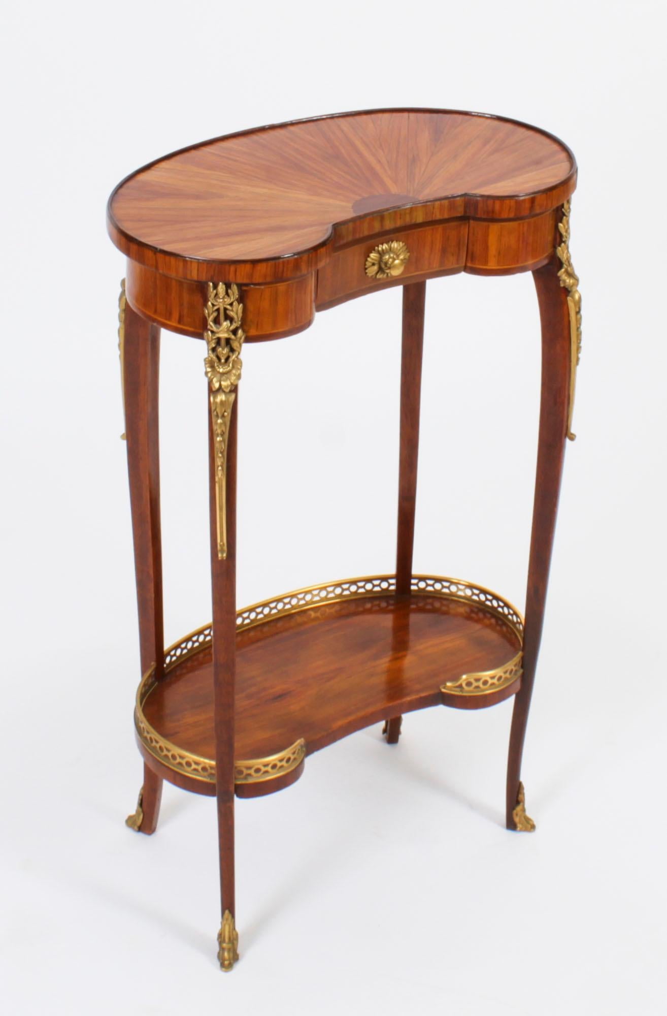 Antique French Kidney Occasional Side Table 19th Century For Sale 15