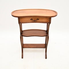 Antique French Kidney Shaped Side Table