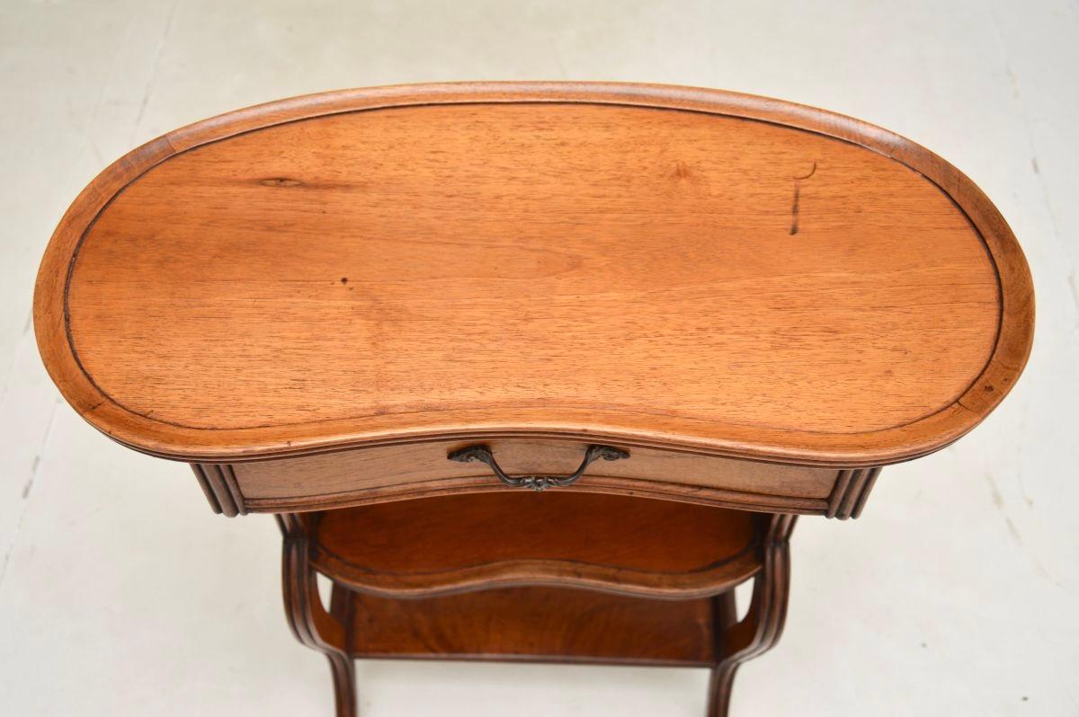 Antique French Kidney Shaped Side Table For Sale 2