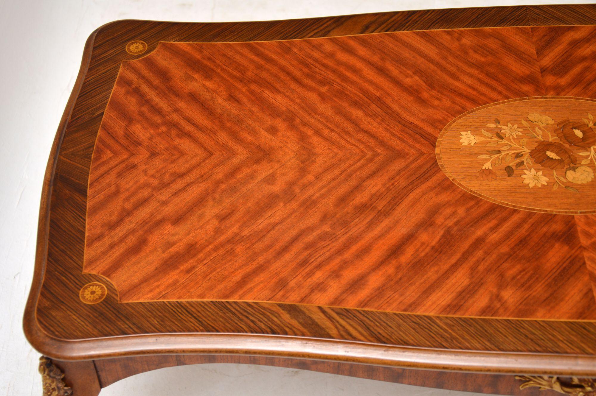 Antique French King Wood and Rosewood Coffee Table In Good Condition In London, GB