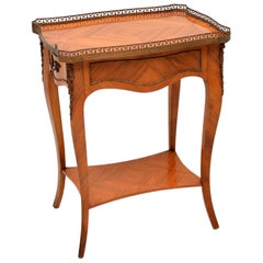 Antique French King Wood Side Table