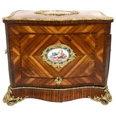 Antique French Kingwood and Rosewood "Cave à Liqueur", circa 1860-1870