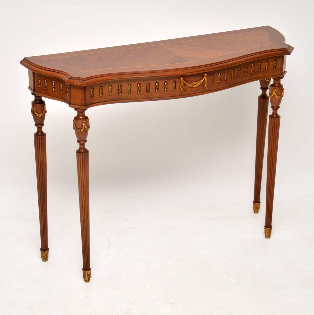 Antique French Kingwood and Walnut Console Table 4